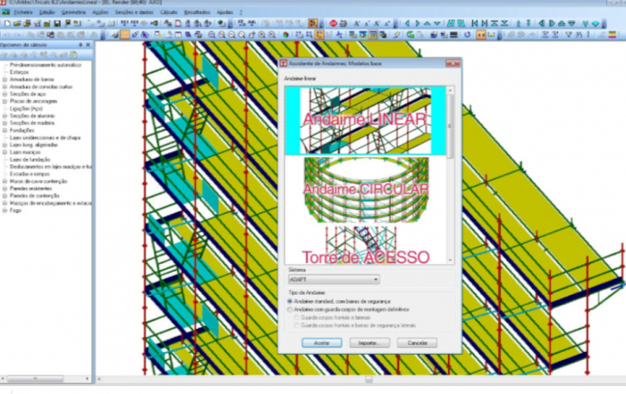 software para projeto de andaimes