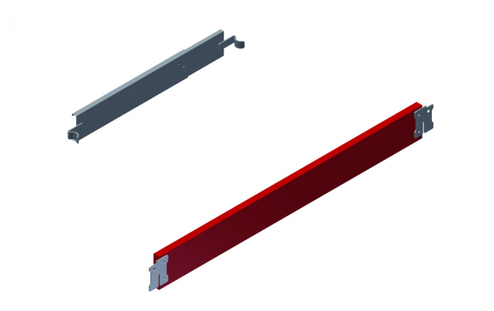 rodapé de andaime metálico e de madeira