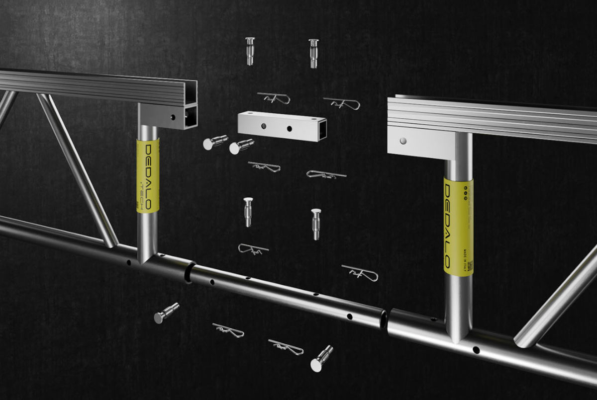 viga para andaimes com junta retrátil