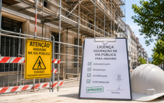 licença de ocupação de via publica para andaime