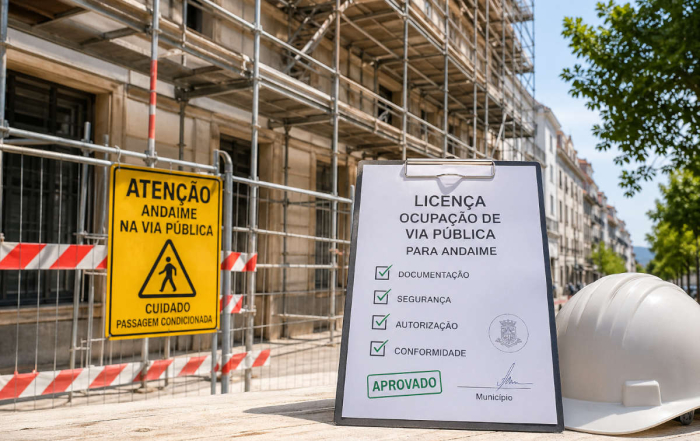 licença de ocupação de via publica para andaime