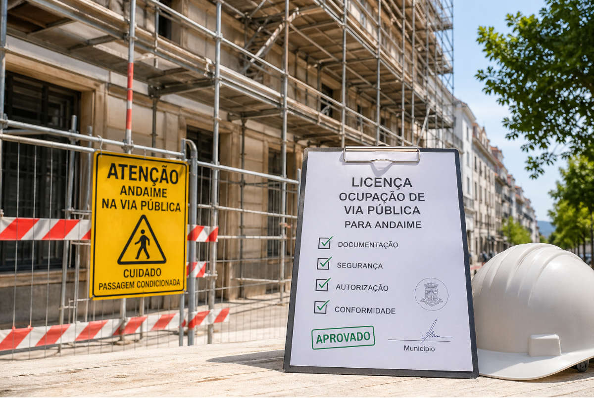 licença de ocupação de via publica para andaime