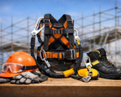 epis na montagem de andaimes